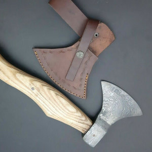 ขวานไม้ไวกิ้งทำจากเหล็กดามัสกัสสำหรับอุตสาหกรรมปลอกหนังสำหรับล่าสัตว์ - Product Image 2