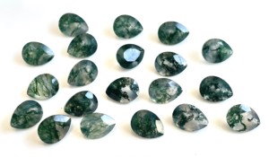 Agate de mousse naturelle de qualité supérieure 6x9mm poire à facettes de qualité supérieure-agate de mousse en vrac de qualité supérieure - Product Image 5