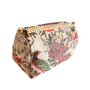 Premium Handcrafted Large Zipper Quilted Cotton Beauty/Travel Case Waterproof Vintage <b>Men</b> Durable Medium Small Eco-Friendly - Product Image 3