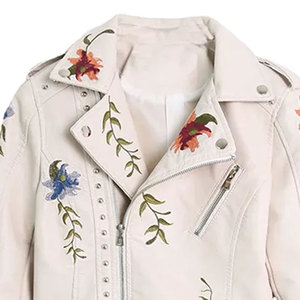 Chaqueta de cuero bordada más vendida de fabricación profesional, logotipo personalizado OEM, diseñe su propia chaqueta de cuero nueva - Product Image 4