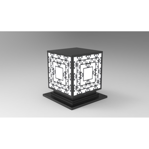 Modern DTC.001.07 LED Gate <b>Post</b> <b>Light</b> Aluminum and Glass PC Pillar Lamp IP65 Garden Usage - Product Image 2