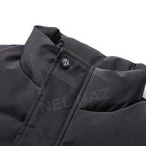 Veste en toile sans manches avec logo personnalisé de haute qualité Street Wear avec col montant Design zippé vente en gros disponible - Product Image 4