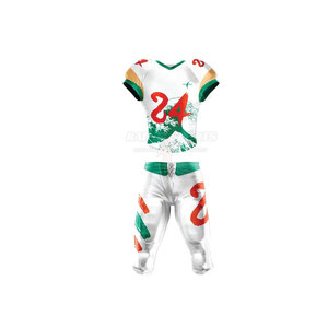 Latest Season's High Quality American Football Uniform Sets <b>Top</b> Style Breathable 100% Polyester Jerseys Adult Men Custom Team - Product Image 1