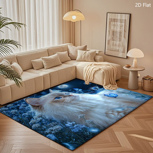 Alfombra Personalizada para Sala de Estar o Dormitorio, Antideslizante, de Poliéster - Product Image 1