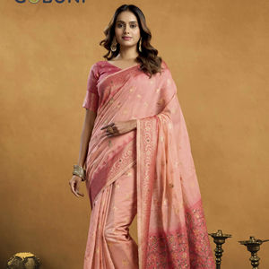 Saree Zari en soie de créateur, tissage traditionnel pakistanais, tenue de fête de mariage pour femmes pakistanaises indiennes - Product Image 1