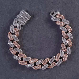 14MM 2 Tons Miami Cuban Link Chaîne Collier Et Bracelet Or Et Argent Hip Hop Rappeur Bracelet Cubain - Product Image 4