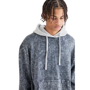 Sweat à capuche tendance effet délavé, streetwear chaud et épais 300 g/m² en coton/polaire, personnalisable pour hommes – Meilleures ventes - Product Image 4