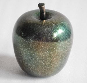 Décoration créative pour la maison, décoration en forme de pomme dorée et argentée - Product Image 4