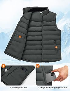 Chaleco Acolchado para Hombre, 100% Poliéster, Invierno, Casual, Transpirable, con Cierre, Impresión de Color Personalizada, Alta Calidad, al Mejor Precio - Product Image 4
