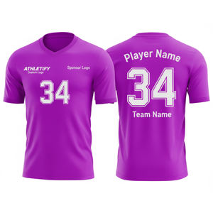 Maillot de football personnalisé et maillot de football au design confortable avec logo d'équipe et numéros, idéal pour l'entraînement au football et au soccer. - Product Image 1