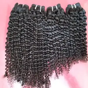 卸売100% レミーバージンインドカーリーヘアクリップインバージンウォーターウェーブクリップヘアエクステンション