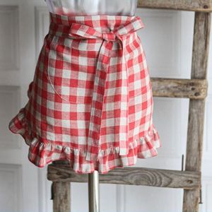 Vestido <span class=keywords><strong>de</strong></span> <span class=keywords><strong>cocina</strong></span> rústico <span class=keywords><strong>vintage</strong></span>, medio <span class=keywords><strong>delantal</strong></span> <span class=keywords><strong>de</strong></span> lino y algodón natural con bolsillo, uso diario sin mangas para mujeres y hombres - Product Image 1