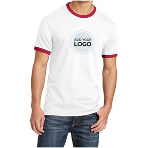 Camiseta Ringer para hombre con estampado Digital de fibra de algodón/bambú Camiseta Tri-Blend con logotipo personalizado para hombre Camiseta Ringer Valueweight - Product Image 1