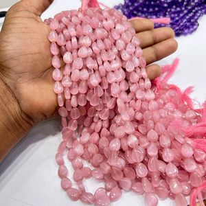 Cuentas de Piedras Preciosas de Cuarzo Rosa en Forma de Almendra AAA+, Color Rosa Monalisa, Forma Ovalada Lisa, Cuentas Ovaladas de Monalisa Rosa, Cuentas de Cuarzo Rosa - Product Image 3