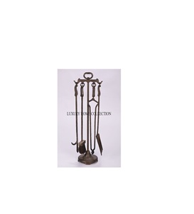 High-Strength Stainless Steel Fire Pit Tool Set with Heat-Resistant Handles Convenient <b>Log</b> <b>Holder</b> for Fire Control - Product Image 1