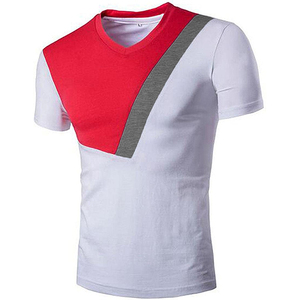 Camisetas con Logotipo Personalizado, Diseño de Moda, Bloques de Color, Camisetas Transpirables para Hombre, Cuello Redondo, Deportivas, Casuales, de Algodón, Manga Corta - Product Image 4