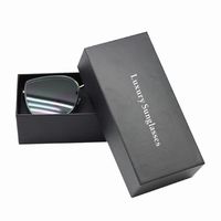 Étui à lunettes en papier de carton d'impression couleur noir blanc haut de gamme personnalisé emballage de cadeau boîtes d'emballage de lunettes pour boîte de lunettes de soleil