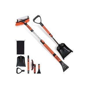Thiết kế sáng tạo găng tay với có thể tháo rời tuyết làm sạch bàn chải & mở rộng nhôm xử lý xe kính chắn gió <span class=keywords><strong>Ice</strong></span> <span class=keywords><strong>scraper</strong></span> - Product Image 3