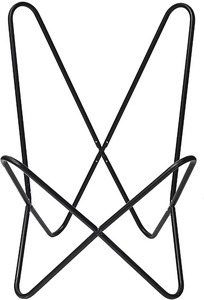 Silla de mariposa con marco de hierro vintage con cubierta de cuero en polvo rojo diseño plegable estilo rústico sala de estar dormitorio uso al aire libre - Product Image 4