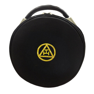 Royal Arch Chapter Crown Masonic Cap Case Black With <b>Gold</b> Bullion Embroidery Low MOQ Hand EMbriodriey Logo - Product Image 1