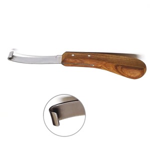 Hoof Knife, Narrow Edge with Right hand wooden handle Premium Stainless Steel Veterinary Instruments - Product Image 3