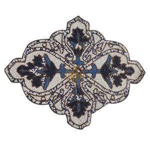 Napperons perlés Indien Usine Exportateur Coton Tapis De Table Rond pour Salle À Manger De Luxe En Vrac En Gros À La Main Broderie Décor - Product Image 4