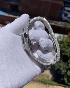 Baguette VVS Moissanite นาฬิกาสแตนเลสสตีลแฟชั่นสำหรับผู้ชายแนวฮิปฮอปประดับเพชรแบบอัตโนมัติสไตล์ญี่ปุ่น - Product Image 5