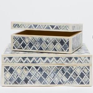 Boîtes tendance en résine organisateur fait à la main multi-usages stockage boîte en os haut et bas décoratif personnalisé noël décor à la maison - Product Image 3