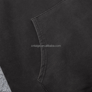 Sweat-shirt à capuche épais noir pour homme, à double capuche, imprimé à l'écran, de haute qualité - Product Image 4