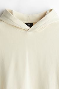 Sweat à capuche coupe ample et décontractée pour homme doublé en jersey de coton mélangé à manches longues kangourou avec poches latérales en diagonale - Product Image 3