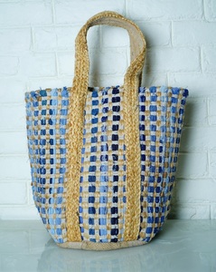 Nouveau sac fourre-tout en jute tressé pour femme, style bohème écologique, tendance, ouverture croisée, capacité 3L+, pour la plage et l'usage quotidien en été - Product Image 1
