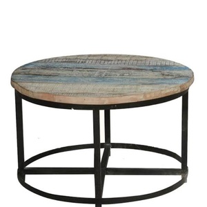 Decoración de muebles para el hogar de estilo tradicional, mesa auxiliar, mesa de madera más vendida, mesa personalizada con soporte de Metal - Product Image 3