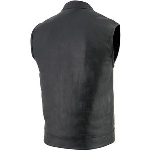 Chaleco de cuero en blanco para hombre de diseño personalizado de alta calidad, estilo de un solo botón, transpirable, ropa exterior informal de otoño, chaquetas - Product Image 6