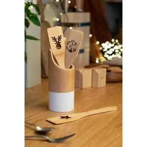 Sandtrask Cuillères en bambou écologiques, vaisselle et décorations pour tables de fête - Product Image 5