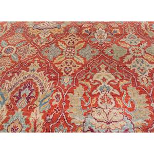 Alfombras de Lana Anudadas a Mano Gulnar de Gran Tamaño, con Patrones Rectangulares Abstractos de Medallón Rojo y Naranja para el Hogar, para la Entrada o el Pasillo, Spr-41 - Product Image 3