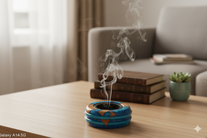 Brûleur de Oud arabe fabriqué à la main en bois d'acacia et résine religieux Ramadan cadeau Bakhoor support pour la décoration intérieure et l'utilisation de parfum - Product Image 4