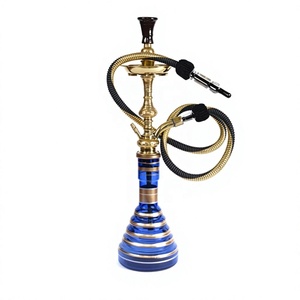 Chicha Farida Cleo Gold Egyptian Luxury Lacquer Mini en laiton massif avec base en verre – Ensemble complet - Product Image 1