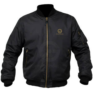Vestes bomber pour hommes de qualité supérieure, col montant, logo sur le devant, manches longues, écologiques, respirantes, best-seller pour adultes - Product Image 1