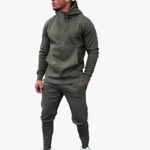 Conjunto Deportivo de Sudadera con Capucha y Pantalones Deportivos con Logotipo Personalizado para Hombre 2025, Fabricante de Conjuntos Deportivos para Hombre, 100% Algodón - Product Image 1