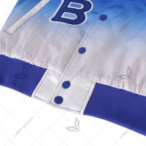 Chaqueta Bomber Personalizada Zeta 1920, Material Satinado, Relleno de 100 Gramos, Forro Acolchado con Logos Bordados, Chaqueta Griega - Product Image 3