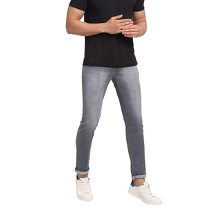 Pantalon en jean droit d'hiver, délavé foncé, tricoté, taille mi-haute, respirant, streetwear, écologique, confortable, option de style quotidien - Product Image 5