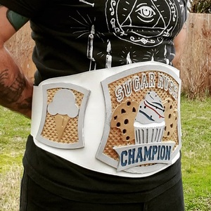 Ceinture de championnat en métal personnalisable, design léger, marque personnalisée, matériaux durables pour les matchs de lutte, les cérémonies de remise de prix - Product Image 1