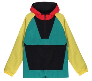 Nouveau Vintage été pull coupe-vent veste hommes grande taille Anorak capuche fermeture éclair solide Polyester coupe-vent veste - Product Image 5