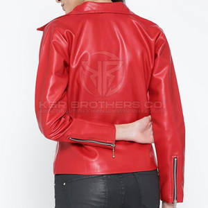 Veste en cuir tendance pour femmes Vêtements d'extérieur élégants et ajustés avec fermeture à glissière moderne Veste en cuir PU pour femmes - Product Image 3