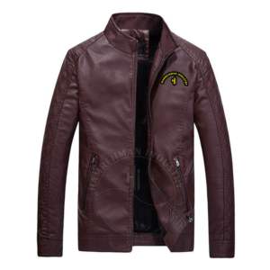 Veste vintage surdimensionnée épaisse unie en cuir synthétique noir avec design personnalisé en gros original - Product Image 1