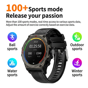 Montre connectée unisexe avec écran tactile TFT IPS de 1,53 pouce, étanche IP67, écouteurs TWS, suivi d'activité, boussole, calendrier - Product Image 5