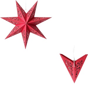 Handmade Red Five-Pointed Sao giấy đèn lồng cho Giáng sinh trang trí bên Trung Quốc phong cách trực tiếp từ Ấn Độ Nhà cung cấp - Product Image 3