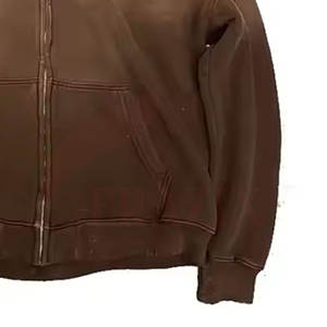 Último estilo nueva llegada de color personalizado Sun Fade cremallera sudaderas con capucha de algodón al por mayor Sun Fade cremallera sudaderas con capucha - Product Image 2