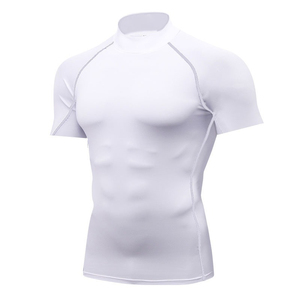 Entraînement de compression t-shirt hommes gym entraînement fitness course athlétique séchage rapide couche de base évacuation de l'humidité haut de sport - Product Image 3