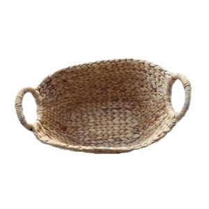 Sustainable 54 oz Natural Water Hyacinth Oval Fishbone Basket for Convenient Drink/Food/Fruit <b>Storage</b> Natural <b>Storage</b> <b>Boxes</b> <b>Bins</b> - Product Image 1